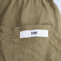 VOIRY リネン SUNDAY PANTS イージーパンツ カーキ レディース ヴォイリー【中古】4-0831M♪