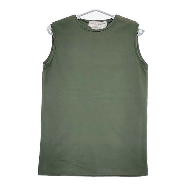 veritecoeur VCC-335 ノースリーブ コットン Ｔシャツ カットソー グリーン レディース ヴェリテクール【中古】5-0706S∞
