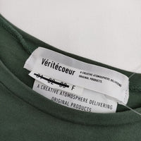 veritecoeur VCC-335 ノースリーブ コットン Ｔシャツ カットソー グリーン レディース ヴェリテクール【中古】5-0706S∞