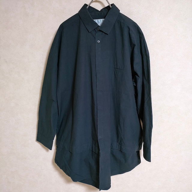 Dulcamara - Dulcamara スイッチシャツ 2way サイズ0 コットン 長袖シャツ ネイビー レディース ドゥルカマラ【中古】4-1001M△ Dulcamara スイッチシャツ 2way サイズ0 コットン 長袖シャツ