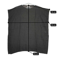 evam eva E211T122 リネンポンチョ サイドスリット ワンピース ポンチョ チャコールグレー レディース エヴァムエヴァ【中古】5-0706S∞