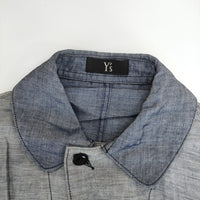 Y's リネン テンセル 切替 YX-J09-808 サイズ2 ジャケット ブルー ライトブルー レディース ワイズ/Yohji【中古】5-0321M△