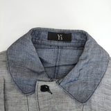 Y's リネン テンセル 切替 YX-J09-808 サイズ2 ジャケット ブルー ライトブルー レディース ワイズ/Yohji【中古】5-0321M△