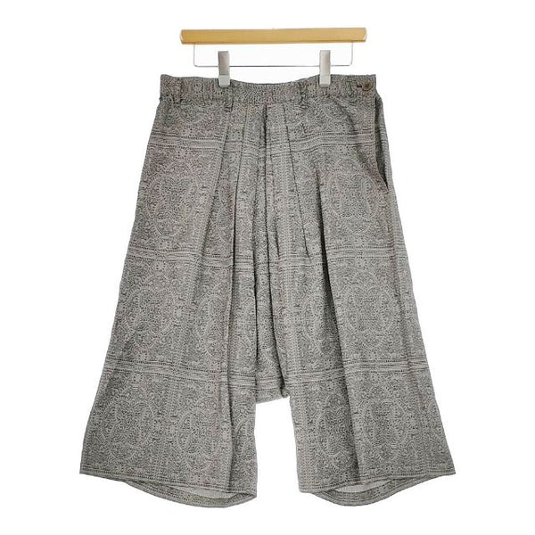 Y's レーヨン ジャカード 総柄 YB-P13-203 サルエルパンツ グレー レディース ワイズ/Yohji【中古】5-0410M∞