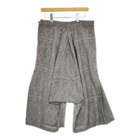 Y's レーヨン ジャカード 総柄 YB-P13-203 サルエルパンツ グレー レディース ワイズ/Yohji【中古】5-0410M∞