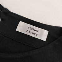 atelier naruse コットンカットソー コクーンワンピース  定価21450円 na-F03085 ワンピース 22SS ブラック レディース アトリエナルセ【中古】5-0706S∞