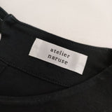 atelier naruse コットンカットソー コクーンワンピース 定価21450円 na-F03085 ワンピース 22SS ブラック レディース アトリエナルセ【中古】5-0706S∞