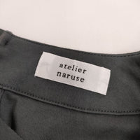 atelier naruse コットンカットソー コクーンワンピース  定価24150円 na-F03090 ワンピース 23SS チャコールグレー レディース アトリエナルセ【中古】5-0706S∞
