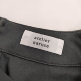 atelier naruse コットンカットソー コクーンワンピース 定価24150円 na-F03090 ワンピース 23SS チャコールグレー レディース アトリエナルセ【中古】5-0706S∞