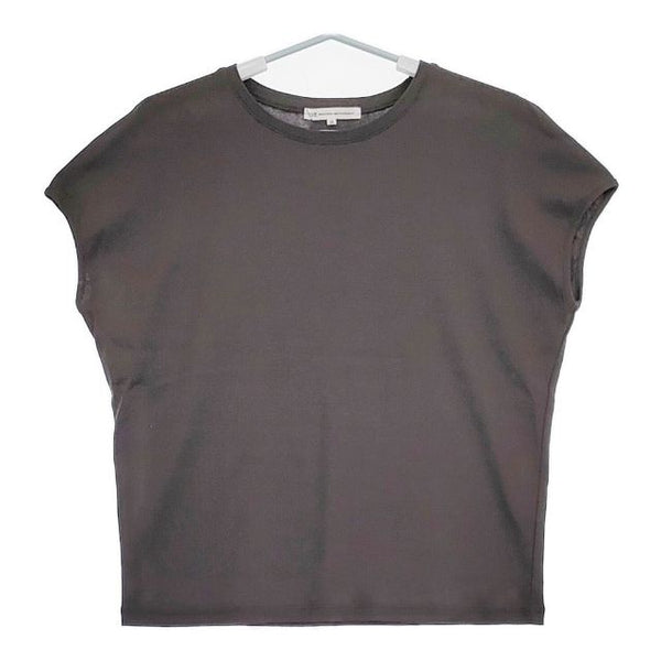 23区 フレンチスリーブ 半袖Ｔシャツ カットソー チャコールグレー レディース 23区【中古】5-0706S∞