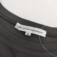 23区 フレンチスリーブ 半袖Ｔシャツ カットソー チャコールグレー レディース 23区【中古】5-0706S∞