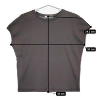 23区 フレンチスリーブ 半袖Ｔシャツ カットソー チャコールグレー レディース 23区【中古】5-0706S∞