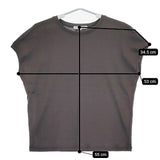 23区 フレンチスリーブ 半袖Ｔシャツ カットソー チャコールグレー レディース 23区【中古】5-0706S∞