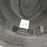 Yohji Yamamoto collection リネンハット fg-h81-360-1-01 サイズ1 帽子 ハット ブラック レディース ヨウジヤマモト【中古】5-0726M◎