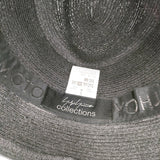 Yohji Yamamoto collection リネンハット fg-h81-360-1-01 サイズ1 帽子 ハット ブラック レディース ヨウジヤマモト【中古】5-0726M◎