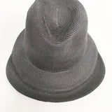 Yohji Yamamoto collection リネンハット fg-h81-360-1-01 サイズ1 帽子 ハット ブラック レディース ヨウジヤマモト【中古】5-0726M◎
