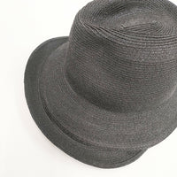 Yohji Yamamoto collection リネンハット fg-h81-360-1-01 サイズ1 帽子 ハット ブラック レディース ヨウジヤマモト【中古】5-0726M◎