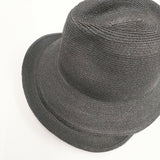 Yohji Yamamoto collection リネンハット fg-h81-360-1-01 サイズ1 帽子 ハット ブラック レディース ヨウジヤマモト【中古】5-0726M◎