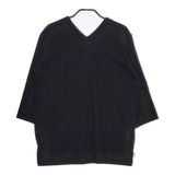 SOU・SOU ジバン gibao 日本製 Vネック コットン カットソー ブラック レディース ソウソウ【中古】5-0321M△