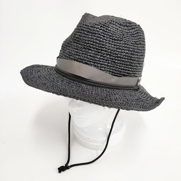 THE NORTH FACE ラフィアハット Raffia Hat 麦わら帽子 NN01554 ユニセックス ハット ブラック メンズ ザノースフェイス【中古】5-0726M◎