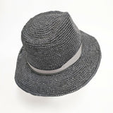 THE NORTH FACE ラフィアハット Raffia Hat 麦わら帽子 NN01554 ユニセックス ハット ブラック メンズ ザノースフェイス【中古】5-0726M◎