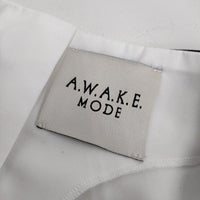 A.W.A.K.E. Mode アウェイクモード バックオープンベルトブラウス 半袖 ブラウス シャツ ホワイト ブラック レディース【中古】5-0706S∞