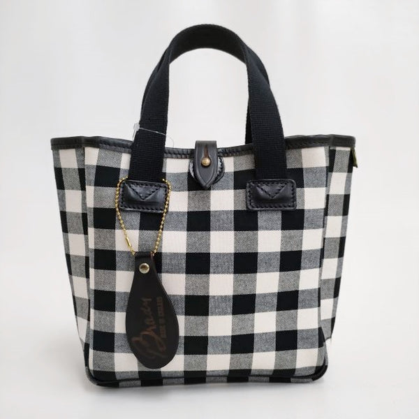 Brady MINI CARRYALL GINGHAM CHECK トートバッグ ブラック ホワイト レディース ブレディ【中古】4-0912G♪