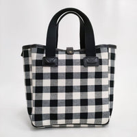 Brady MINI CARRYALL GINGHAM CHECK トートバッグ ブラック ホワイト レディース ブレディ【中古】4-0912G♪