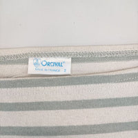 ORCIVAL ボーダー 長袖Ｔシャツ カットソー ロンＴ グレー ブルー系 レディース オーシバル/オーチバル【中古】5-0109M∞