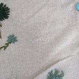 Jocomomola 花 刺繍 レーヨンリネン カーディガン ベージュ レディース ホコモモラ【中古】5-0426M∞