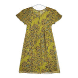 Jocomomola リーフ 葉っぱ 半袖ドレス ワンピース ライトグリーン レディース ホコモモラ【中古】5-0706S∞