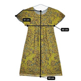 Jocomomola リーフ 葉っぱ 半袖ドレス ワンピース ライトグリーン レディース ホコモモラ【中古】5-0706S∞