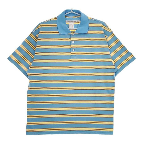 EEL 新品 E-23517 POLO GOOD 定価14850円 ポログッド ボーダー サイズXS 半袖 ポロシャツ ブルー イエロー メンズ イール【中古】5-0501S∞