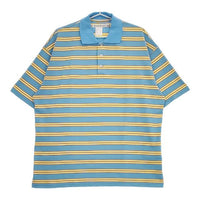 EEL 新品 E-23517 POLO GOOD 定価14850円 ポログッド ボーダー サイズM 半袖 ポロシャツ ブルー イエロー メンズ イール【中古】5-0501S∞