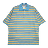 EEL 新品 E-23517 POLO GOOD 定価14850円 ポログッド ボーダー サイズM 半袖 ポロシャツ ブルー イエロー メンズ イール【中古】5-0501S∞