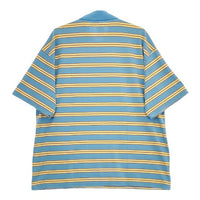 EEL 新品 E-23517 POLO GOOD 定価14850円 ポログッド ボーダー サイズM 半袖 ポロシャツ ブルー イエロー メンズ イール【中古】5-0501S∞