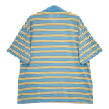 EEL 新品 E-23517 POLO GOOD 定価14850円 ポログッド ボーダー サイズM 半袖 ポロシャツ ブルー イエロー メンズ イール【中古】5-0501S∞
