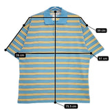 EEL 新品 E-23517 POLO GOOD 定価14850円 ポログッド ボーダー サイズM 半袖 ポロシャツ ブルー イエロー メンズ イール【中古】5-0501S∞