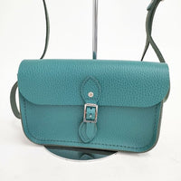 Cambridge Satchel ケンブリッジサッチェル ミニショルダー レザー ポシェット ショルダーバッグ エメラルドグリーン レディース【中古】5-0327G∞