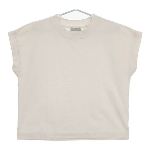 MARGARET HOWELL 鹿の子 ノースリーブポロ 578-3168031 COTTON PIQUE JERSEY Ｔシャツ カットソー 23SS オフホワイト レディース マーガレットハウエル【中古】5-0706S∞
