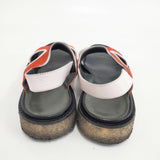 ADIEV ラバーソール サイズ38 サンダル ブラック オレンジ レディース アデュー【中古】5-0607S◎