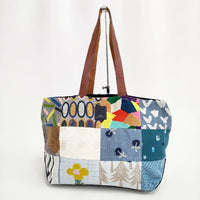 mina perhonen piece bag パッチワーク レザーハンドル ピースバッグ pi0001 ショルダーバッグ マルチカラー レディース ミナペルホネン【中古】5-0327G∞