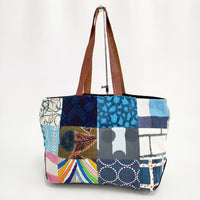 mina perhonen piece bag パッチワーク レザーハンドル ピースバッグ pi0001 ショルダーバッグ マルチカラー レディース ミナペルホネン【中古】5-0327G∞
