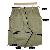 AQUAROCK アクアロック EASY SHORTS 定価18700円 AQ0003 コットン ショートパンツ ハーフパンツ ショーツ 23SS カーキ レディース【中古】5-0706S∞