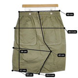 AQUAROCK アクアロック EASY SHORTS 定価18700円 AQ0003 コットン ショートパンツ ハーフパンツ ショーツ 23SS カーキ レディース【中古】5-0706S∞