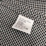 Lin francais d'antan ギンガムチェック 半袖 コットン Vネック ワンピース ブラック ホワイト レディース ランフランセダンタン【中古】5-0706S∞