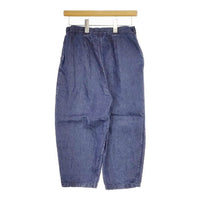 Lin francais d'antan サイドボタン ヘンプパンツ パンツ ブルー レディース ランフランセダンタン【中古】5-0426M∞