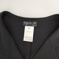 agnes b. ポリエステルジャケット 00003984 ジャケット ブラック レディース アニエスベー【中古】5-0321M△