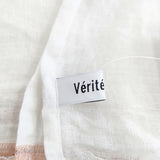 veritecoeur 大判ストール サイドライン入り ストール ホワイト レディース ヴェリテクール【中古】5-0615M◎