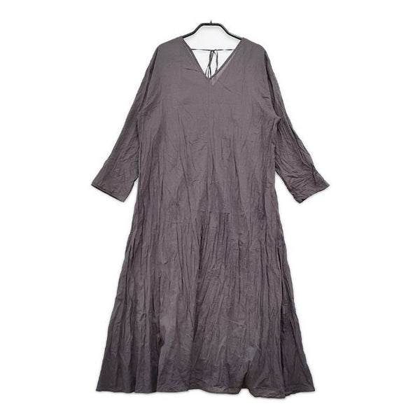 JOURNAL STANDARD relume コットンボイルクリンクルVネックフレア ワンピース グレー レディース ジャーナルスタンダードレリューム【中古】5-0428M∞